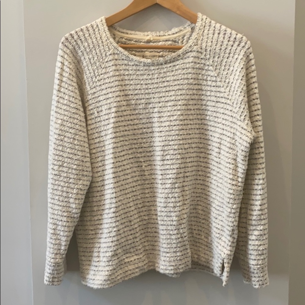 Lou & Grey for Loft sweatshirt, blacks &white, L